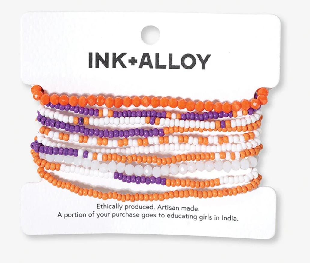Ink+Alloy Sage 10 Strand Beaded Stretch Bracelet