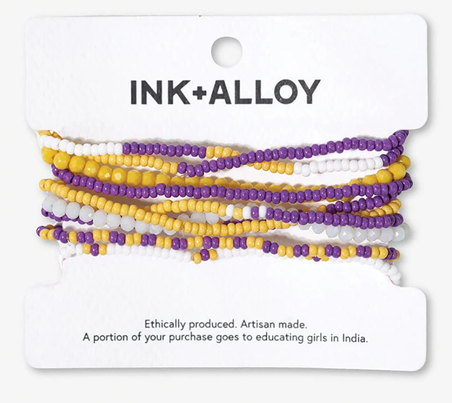 Ink+Alloy Sage 10 Strand Beaded Stretch Bracelet