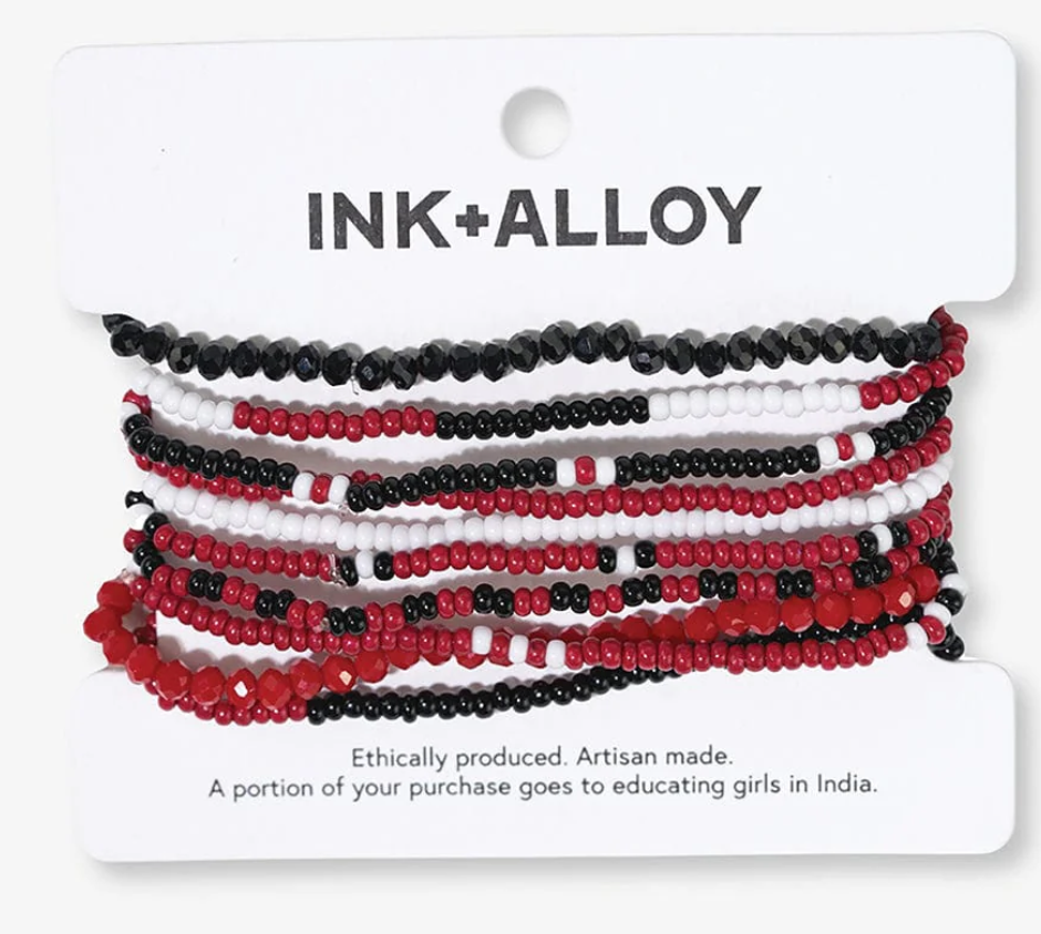 Ink+Alloy Sage 10 Strand Beaded Stretch Bracelet