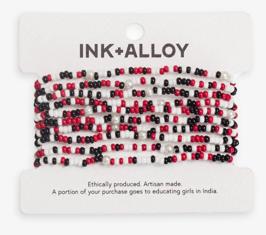 Ink+Alloy Sage 10 Strand Beaded Stretch Bracelet