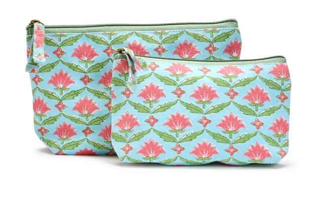 Block Print Multipurpose Pouch Set