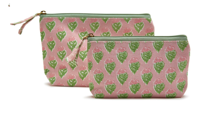 Block Print Multipurpose Pouch Set