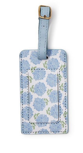 Two's Company Hydrangea Print Luggage Tag