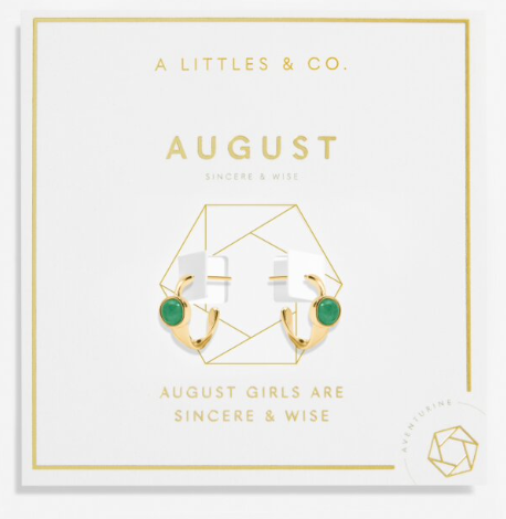 A Littles Birthstone Hoop Earrings