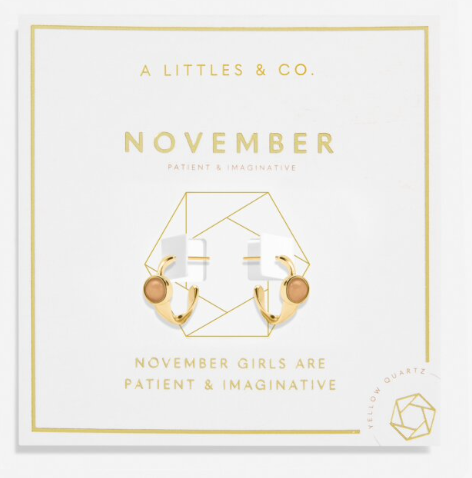 A Littles Birthstone Hoop Earrings