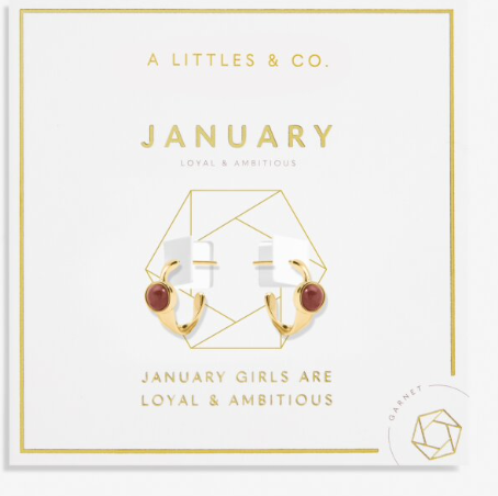 A Littles Birthstone Hoop Earrings