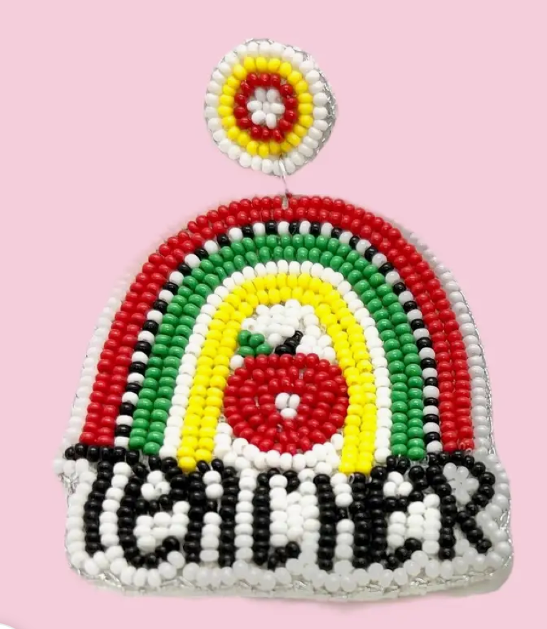 Camel Threads Beaded Earrings