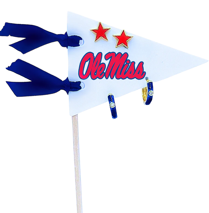 Color Shout Pennant Pair Earring Set