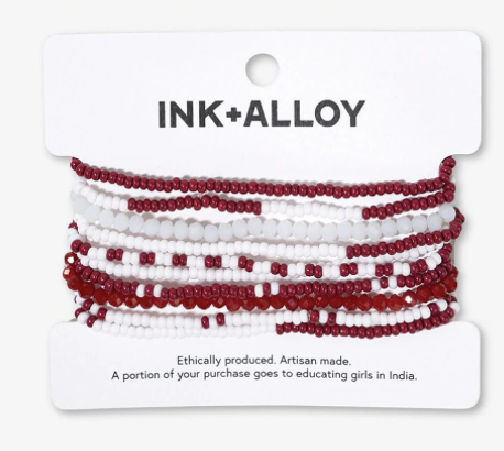Ink+Alloy Sage 10 Strand Beaded Stretch Bracelet