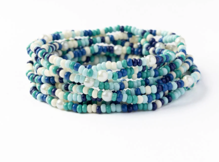 Ink+Alloy Sage 10 Strand Beaded Stretch Bracelet