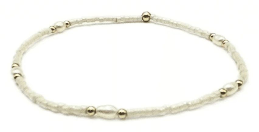Erin Gray Game Day Bracelet w Rice Pearls
