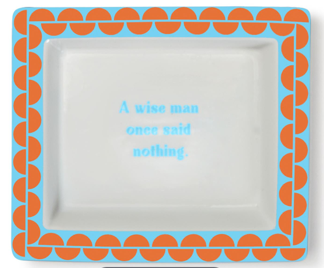 Two's Company Sassy Sayings Desk Tray
