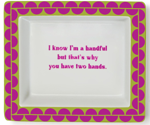 Two's Company Sassy Sayings Desk Tray