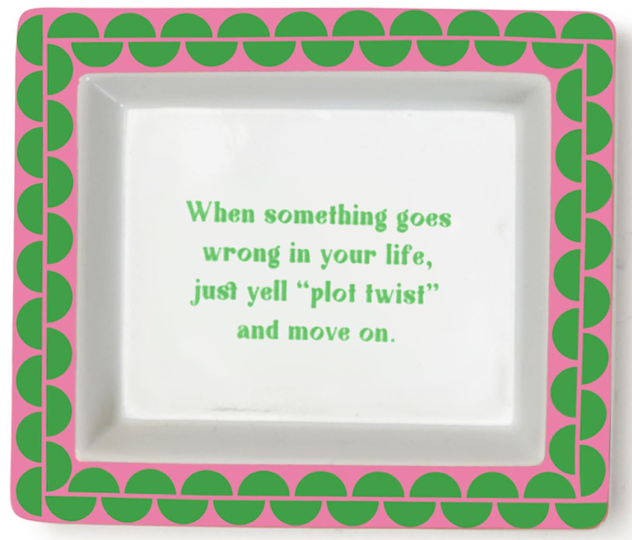 Two's Company Sassy Sayings Desk Tray