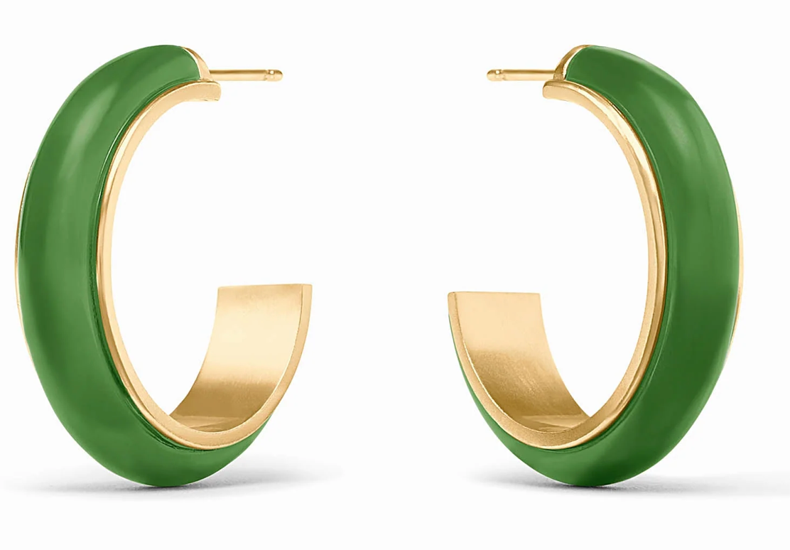 Julie Vos Carnaby Gold & Acrylic Hoop Earrings