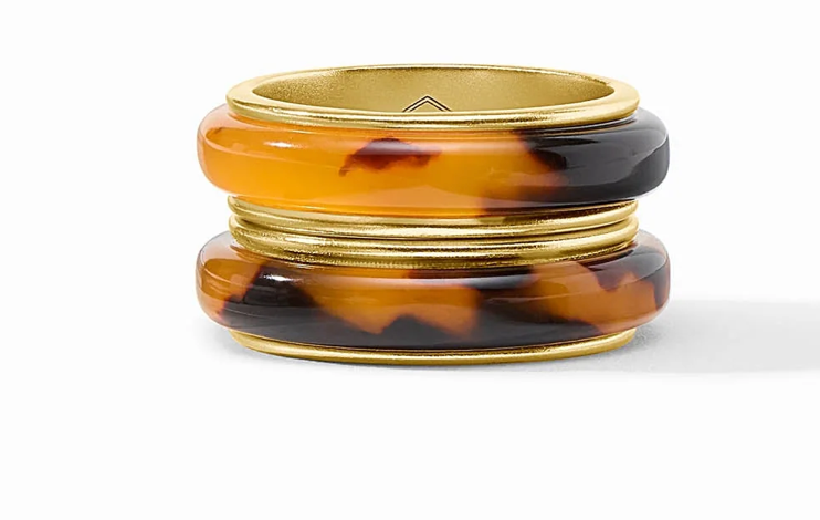 Julie Vos Carnaby Duet Gold & Acrylic Ring