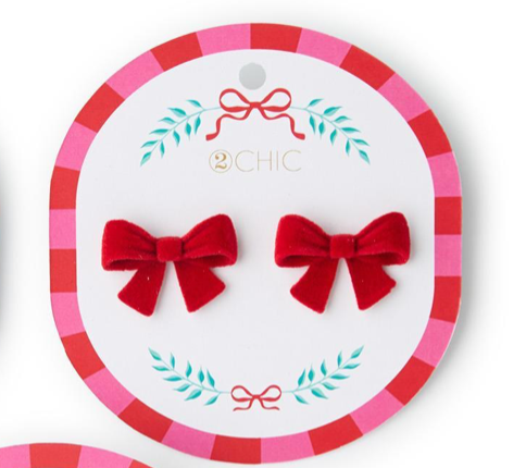 Two's Company Velvet Bow Earrings