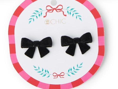 Two's Company Velvet Bow Earrings