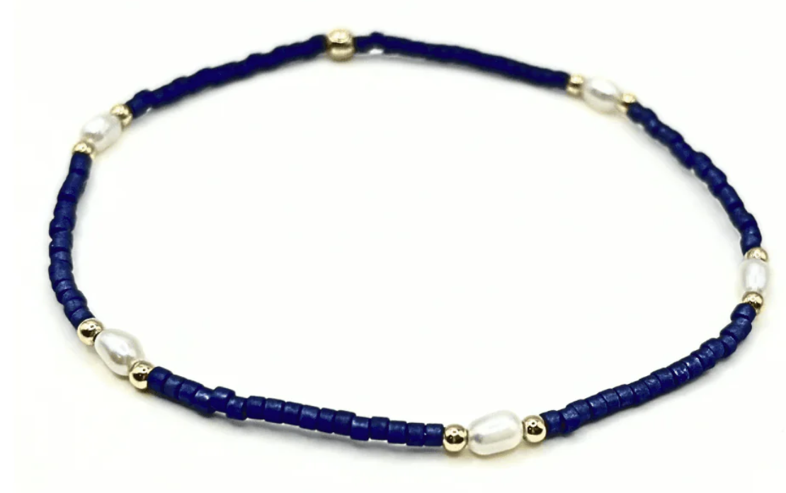 Erin Gray Game Day Bracelet w Rice Pearls