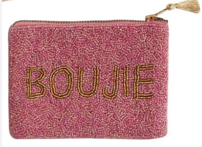 Hazel Mazel Beaded Zip Pouch