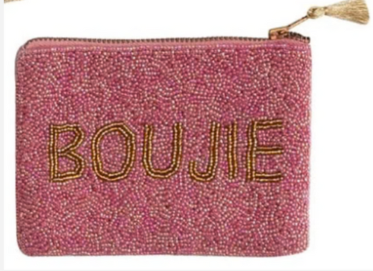 Hazel Mazel Beaded Zip Pouch