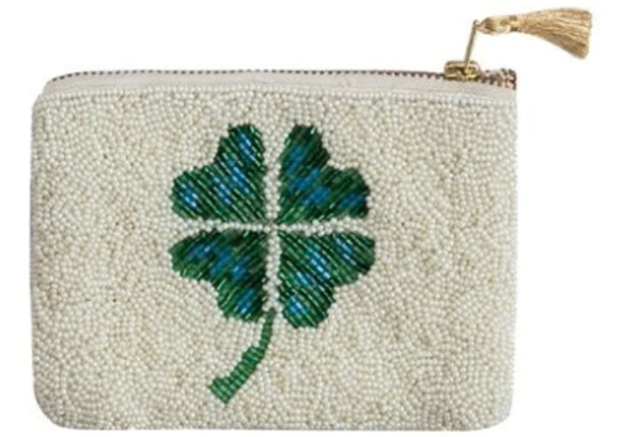 Hazel Mazel Beaded Zip Pouch