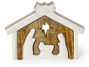 Two's Company Wood Nativity