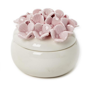 Two's Company Hydrangea Trinket Box w Lid