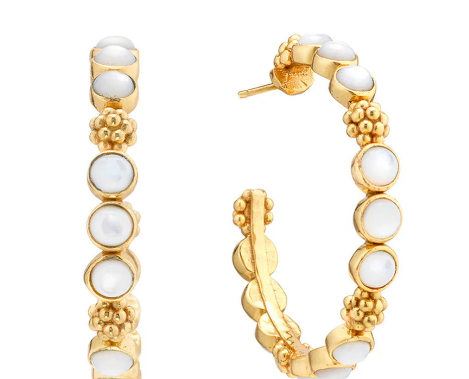 Capucine De Wulf Berry Gem Hoop Earrings