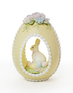 Two's Company Easter Sugar Egg w Bunny
