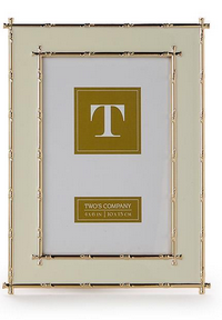 Two's Company Gold Bamboo Edge 4x6 Frame