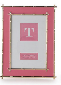 Two's Company Gold Bamboo Edge 4x6 Frame