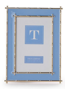 Two's Company Gold Bamboo Edge 4x6 Frame