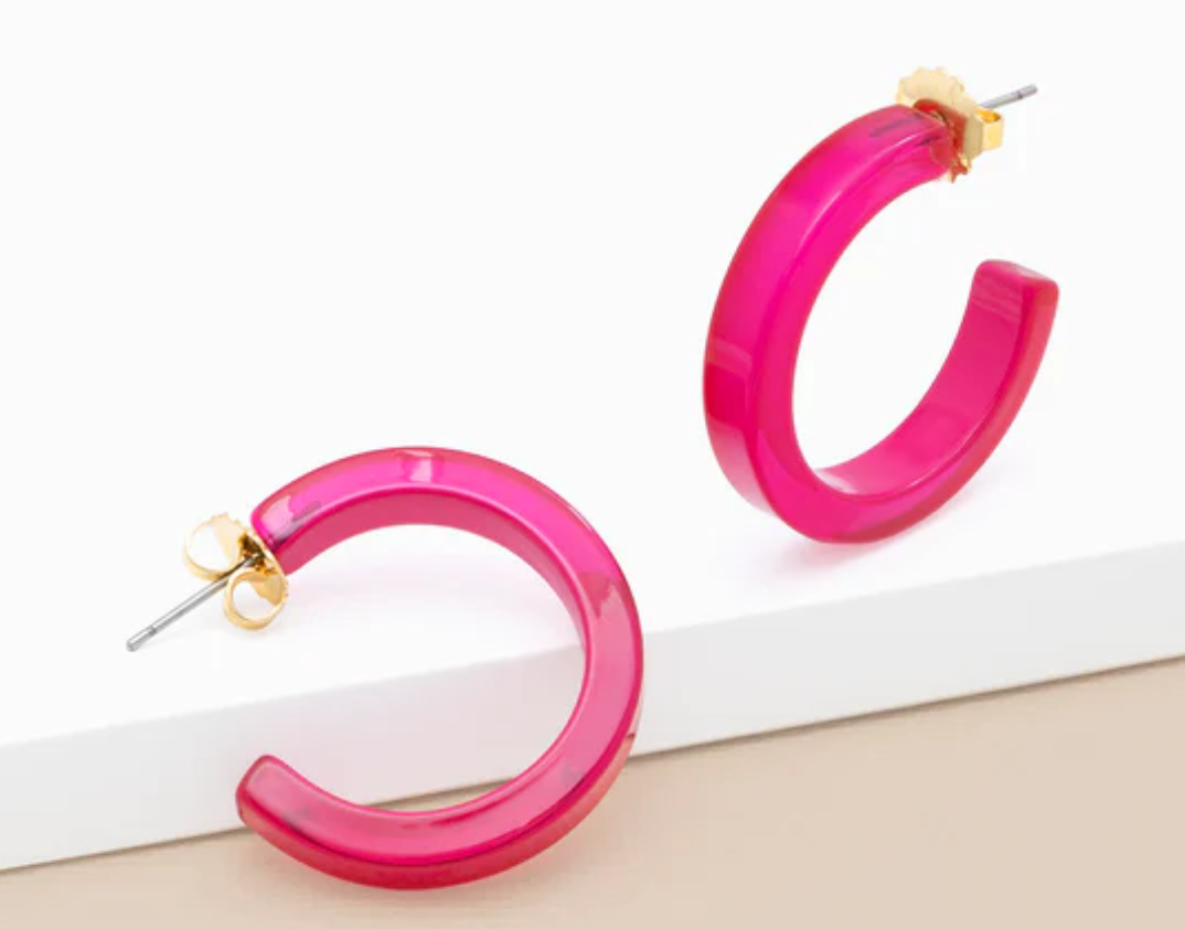 ZENZII Daphne Small Resin Hoop Earrings
