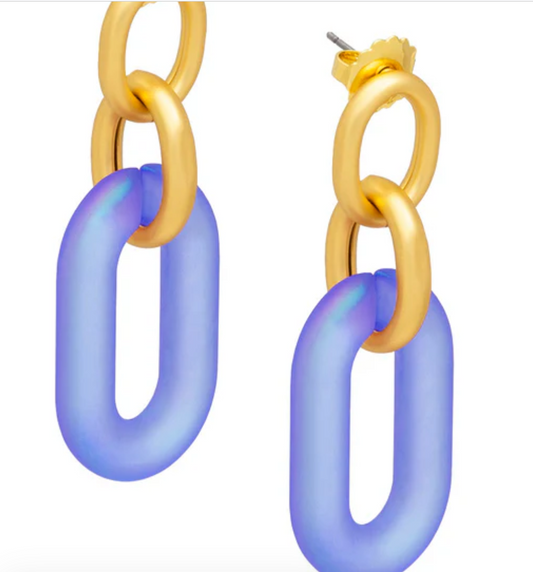 ZENZII Candace Oval Link Drop Earrings