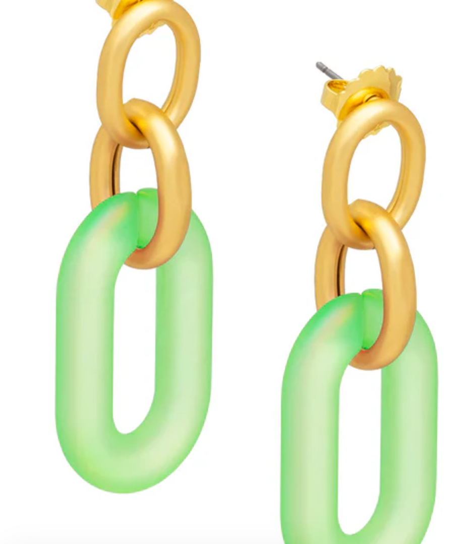 ZENZII Candace Oval Link Drop Earrings