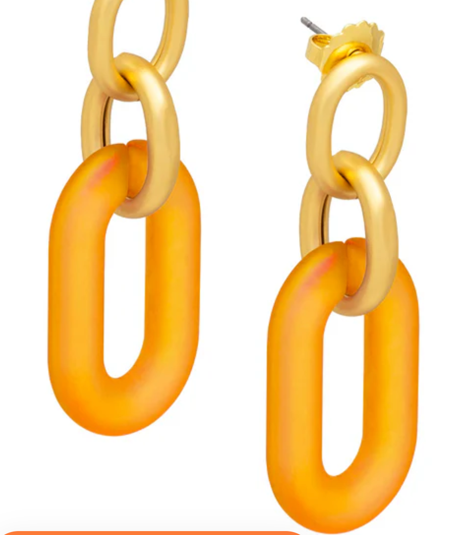 ZENZII Candace Oval Link Drop Earrings