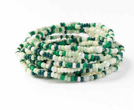 Ink+Alloy Sage 10 Strand Beaded Stretch Bracelet