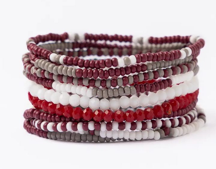 Ink+Alloy Sage 10 Strand Beaded Stretch Bracelet
