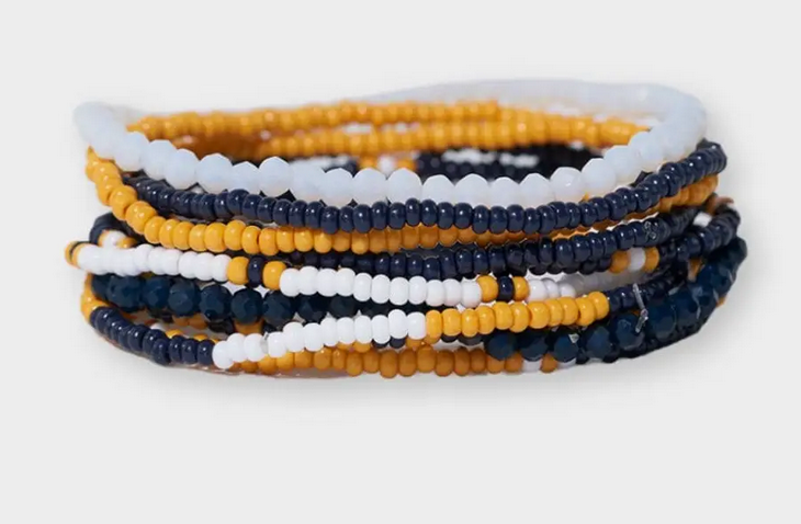 Ink+Alloy Sage 10 Strand Beaded Stretch Bracelet