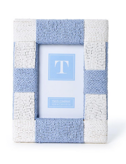 Two's Company Woven Checkered Photo Frame