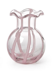 Two's Company Ruffled Ribbon Vase