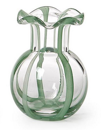 Two's Company Ruffled Ribbon Vase