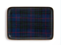 Two's Company Tartan Metal Trays