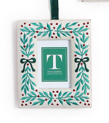 Two's Company Holiday Photo Frame Ornament