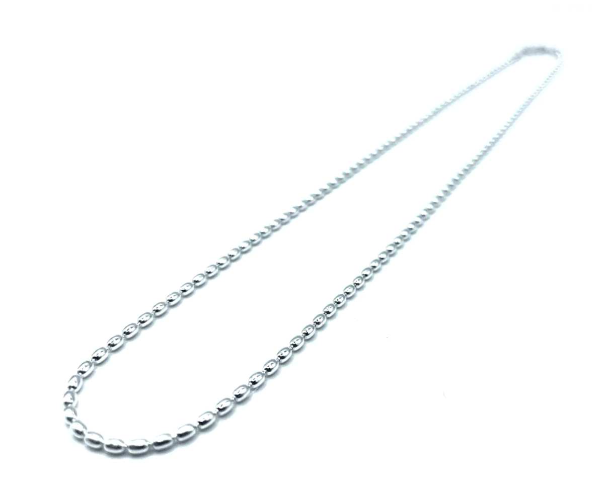 Erin Gray Sterling 16" Oval Pattern Necklace