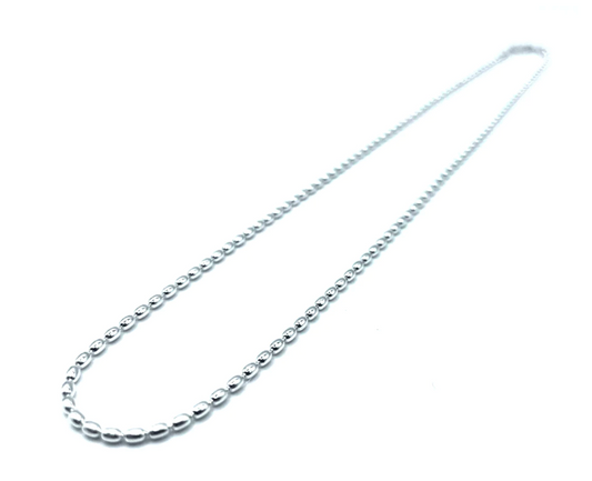 Erin Gray Sterling 16" Oval Pattern Necklace