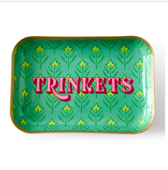 Two's Company Metal Trinket Tray
