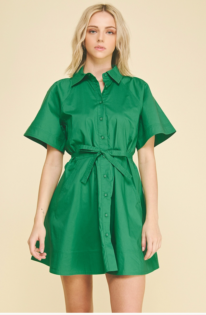 PINCH Button Down Waist Detail Mini