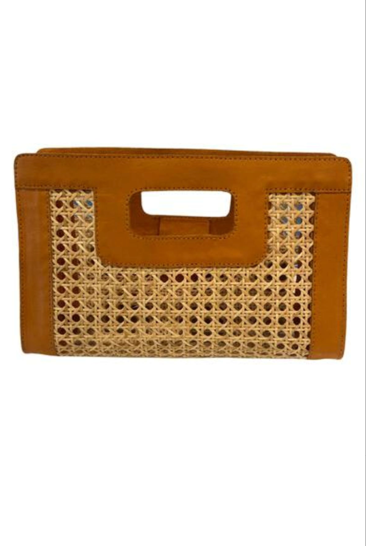 Walker & Wade Wicker Clutch